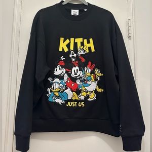 KITH x Disney Mickey & Friends Forever Vintage Crewneck - Black - Men’s Small
